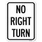 Signmission No Right Turn Heavy-Gauge Aluminum Rust Proof Parking Sign, 18" x 24", A-1824-23591 A-1824-23591 - alternate 1